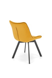 K520 krzesło nogi - czarne, siedzisko - musztardowy (1p=2szt)