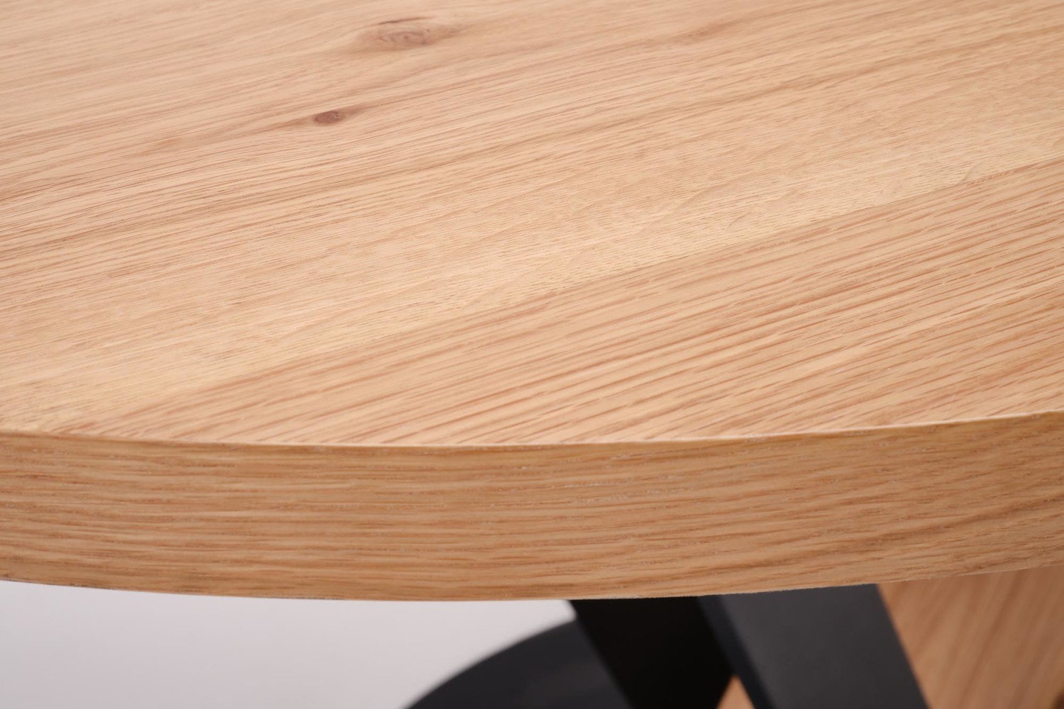 FANIS round extension table, natural / black - HALMAR