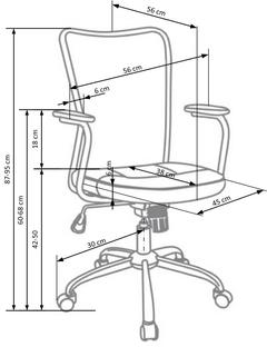 ANDY chair color: grey/black