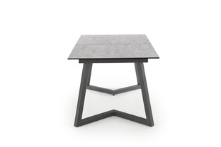 TIZIANO extension table, color: top - light grey / dark grey, legs - dark grey