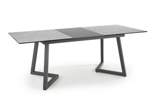 TIZIANO extension table, color: top - light grey / dark grey, legs - dark grey