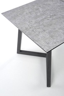 TIZIANO extension table, color: top - light grey / dark grey, legs - dark grey