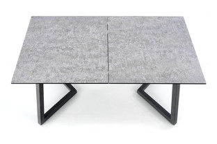 TIZIANO extension table, color: top - light grey / dark grey, legs - dark grey