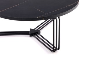 ANTICA c. table, black marble table top - black frame