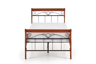 VERONICA bed 90 cm color: ant. cherry/black