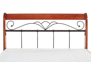 VERONICA bed 90 cm color: ant. cherry/black