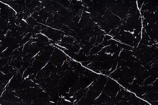 VERTIGO extension table, color: top - black marble, legs - black