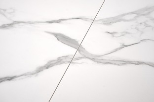 VIVALDI extension table white marble, leg white