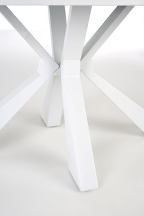 VIVALDI extension table white marble, leg white