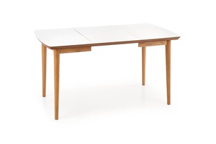 BARRET stół kolor blat - biały mat, nogi - dąb lefkas (90-190x80x75 cm) (1p=1szt)