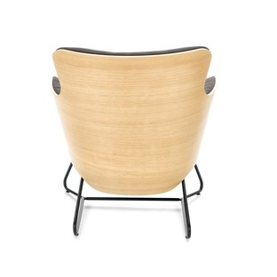 CHILLOUT leisure armchair dark grey / natural oak, legs - black