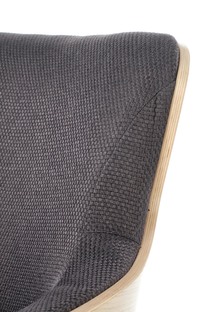 CHILLOUT leisure armchair dark grey / natural oak, legs - black