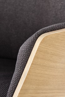 CHILLOUT leisure armchair dark grey / natural oak, legs - black