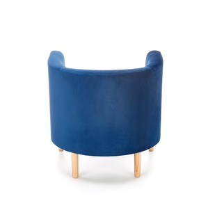 CLUBBY 2 leisure armchair dark blue / natural