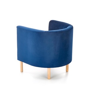 CLUBBY 2 leisure armchair dark blue / natural