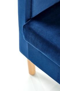 CLUBBY 2 leisure armchair dark blue / natural