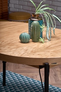 INFERNO extension table, color: natural oak / black