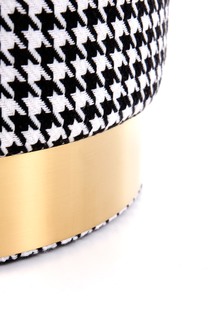 ARUNA pouffe color: black/white/gold