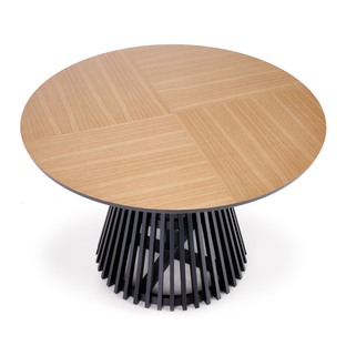 MIYAKI table natural oak, leg black