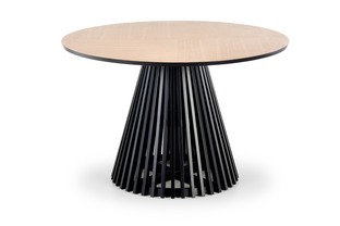 MIYAKI table natural oak, leg black