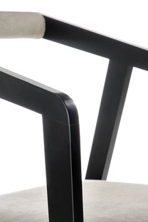 AZUL krzesło czarny / tap. popiel (1p=1szt)
