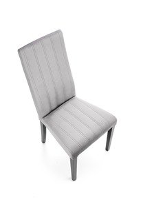 DIEGO 2 krzesło czarny / tap. velvet pikowany Pasy - MONOLITH 85 (jasny popiel) (1p=2szt)