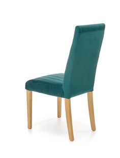 DIEGO 3 krzesło dąb miodowy / tap. velvet pikowany Pasy - MONOLITH 37 (ciemny zielony) (1p=2szt)