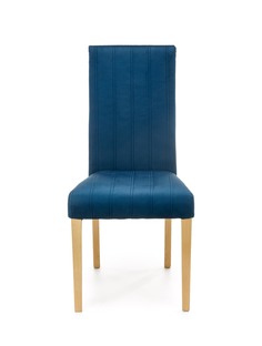 DIEGO 3 krzesło dąb miodowy / tap. velvet pikowany Pasy - MONOLITH 77 (granatowy) (1p=2szt)