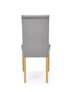 DIEGO 3 chair, color: quilted velvet Stripes - MONOLITH 85