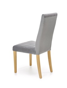 DIEGO 3 chair, color: quilted velvet Stripes - MONOLITH 85