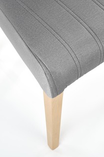DIEGO 3 chair, color: quilted velvet Stripes - MONOLITH 85