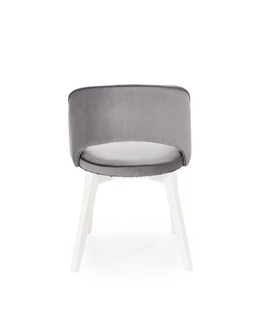 MARINO krzesło biały / tap. MONOLITH 85 (jasny popiel) (1p=1szt)
