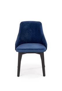 TOLEDO 3 krzesło czarny / tap. velvet pikowany Karo 4 - MONOLITH 77 (granatowy) (1p=1szt)