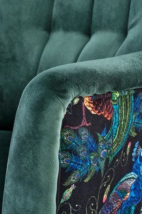 PAGONI chair color: dark green / black