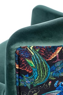 PAGONI chair color: dark green / black
