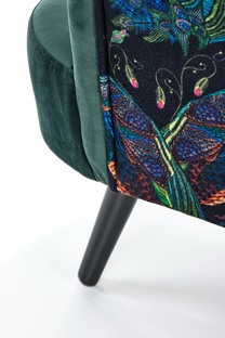 PAGONI chair color: dark green / black