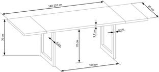 RADUS 140 table solid wood