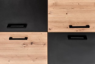RAVEN KM-2 komoda dąb artisan/czarny (3p=1szt)