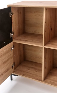 RAVEN KM-2 komoda dąb artisan/czarny (3p=1szt)