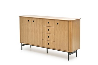 SMART komoda KM-1 dąb naturalny/czarny (1p=1szt)