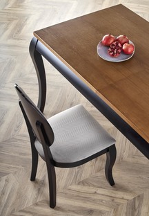 WINDSOR extension table, color: dark oak/black