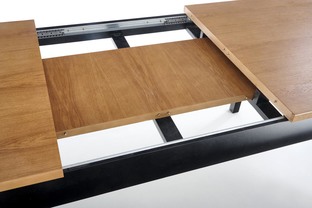 WINDSOR extension table, color: dark oak/black