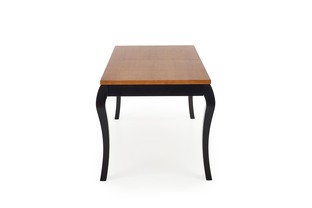 WINDSOR extension table, color: dark oak/black