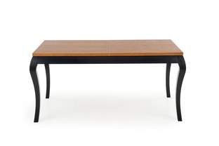 WINDSOR extension table, color: dark oak/black