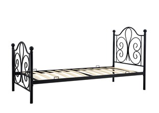 PANAMA 90 cm łóżko metalowe czarny (2p=1szt)