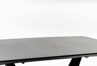 FANGOR extension table, color: top - dark grey, legs - black