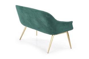ELEGANCE 2 XL sofa tapicerka - ciemny zielony, nogi - złote (1p=1szt)
