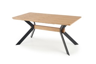 BACARDI extension table, color: top - natural oak, legs - black