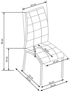 K186 chair color: black/white