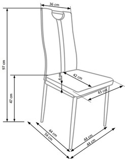 K202 chair, color: black